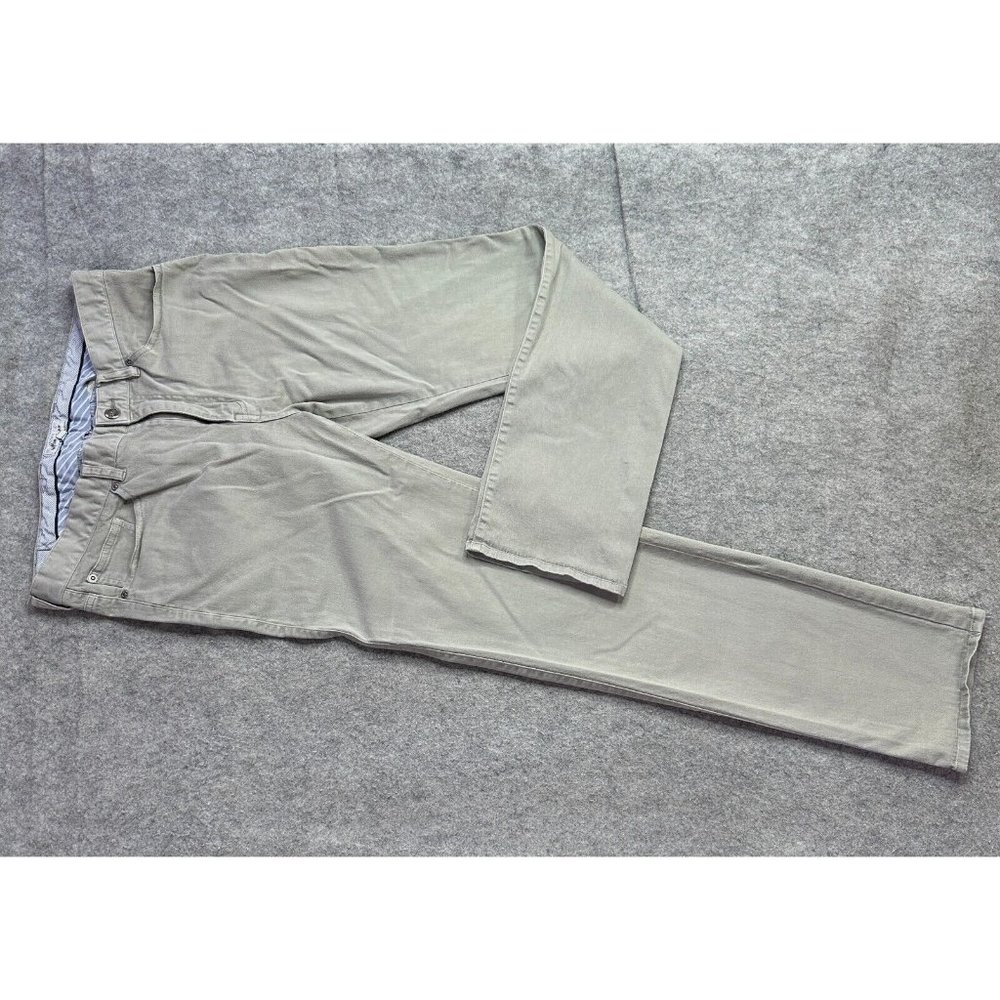 Peter Millar 5-Pocket Pants Men 34 x 32 Gray Stretch Cotton Modal Spandex Mid